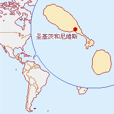 圣基茨和尼维斯地图