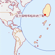 圣文森特和格林纳丁斯地图