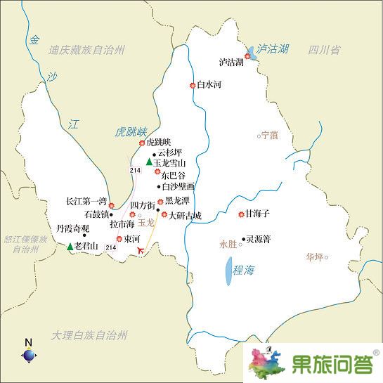 丽江旅游地图全图高清版|丽江古城旅游贴士